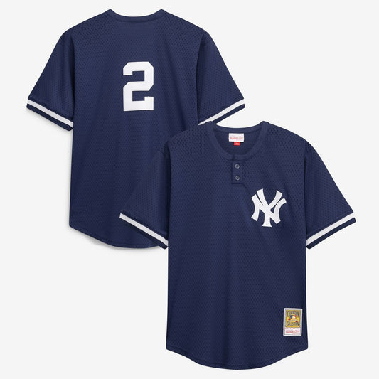 New York Yankees Derek Jeter Mitchell & Ness Big & Tall Batting Practice Replica Player Jersey - Navy MLB Team Jersey Baseball Fan Apparel