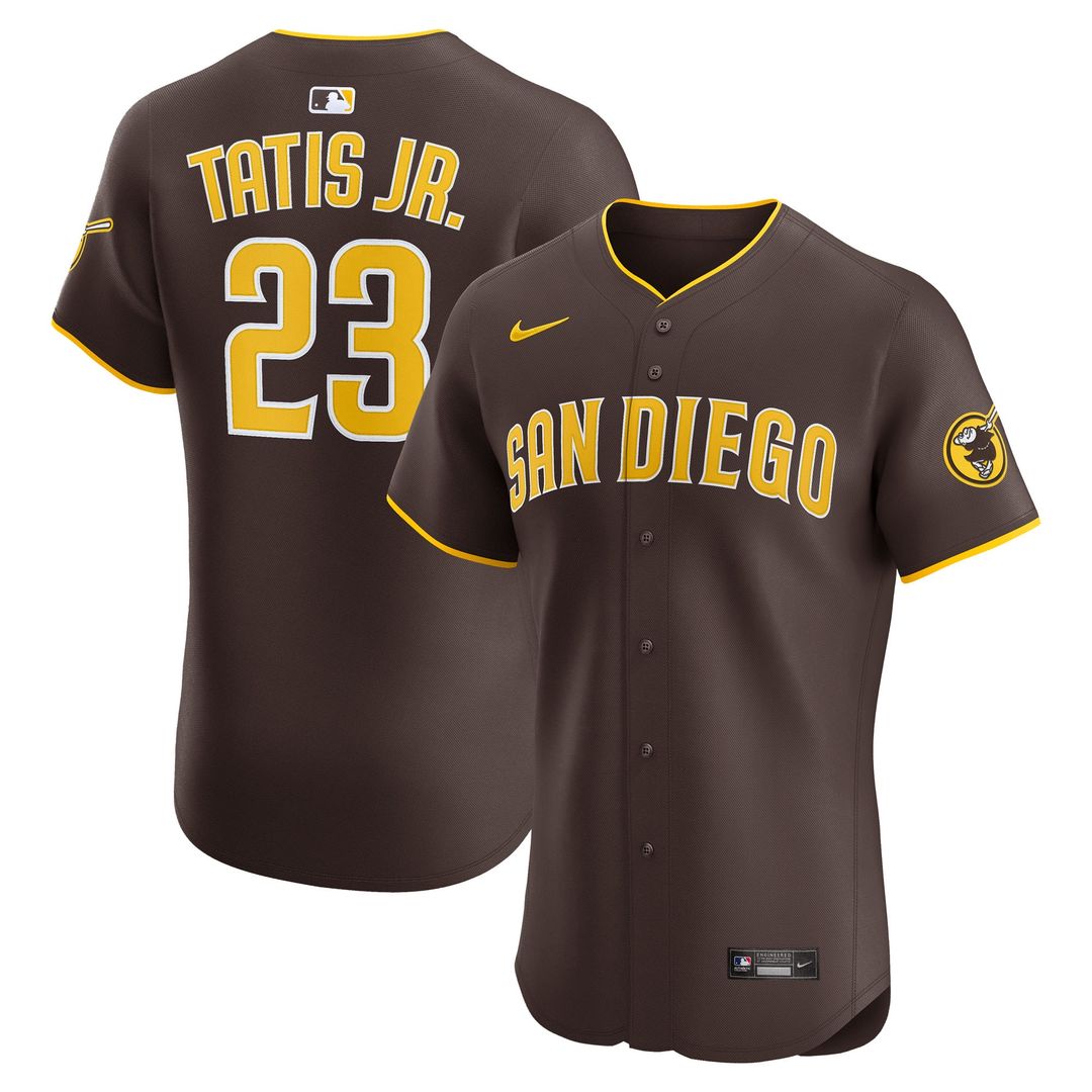 San Diego Padres Fernando Tatis Jr. Nike Alternate Elite Jersey - Sand MLB Team Jersey Baseball Fan Apparel