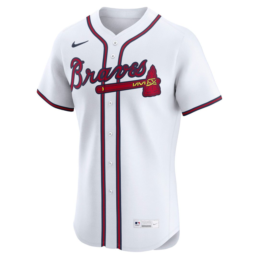 Atlanta Braves Nike Home Elite Jersey - White MLB Team Jersey Baseball Fan Apparel
