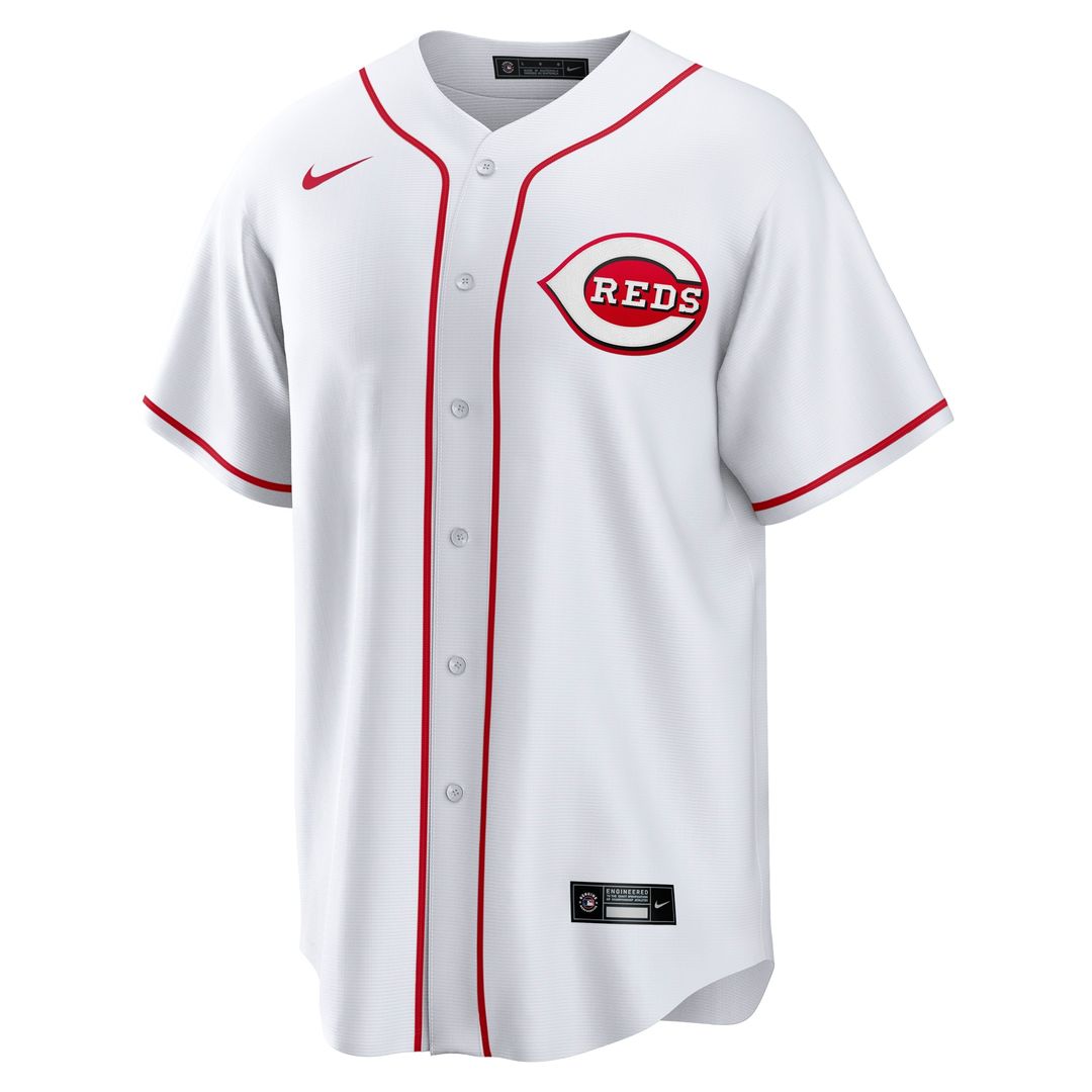 Cincinnati Reds Elly De La Cruz Nike Home Replica Jersey - White MLB Team Jersey Baseball Fan Apparel