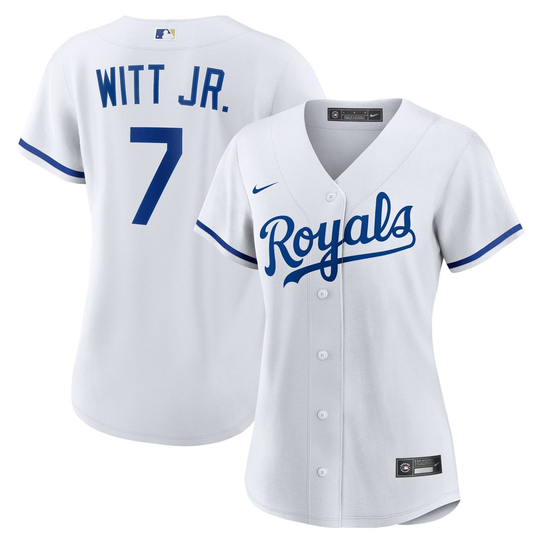Kansas City Royals Bobby Witt Jr. Nike Women's Home Replica Player Jersey - White MLB Team Jersey Baseball Fan Apparel