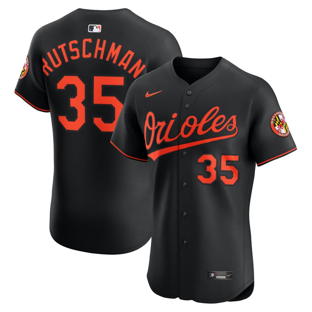Baltimore Orioles Adley Rutschman Nike Alternate Elite Jersey - Black MLB Team Jersey Baseball Fan Apparel