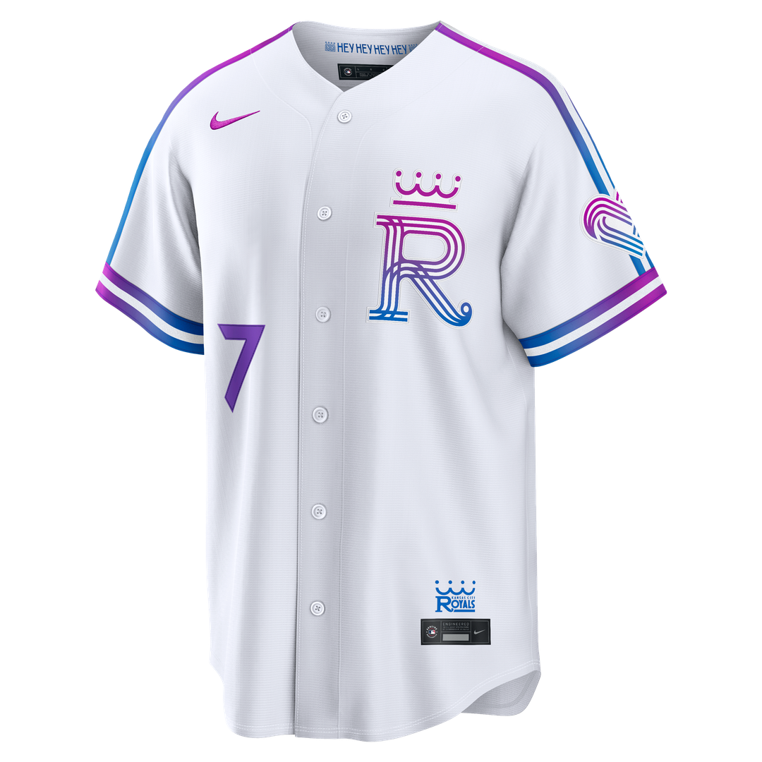 Kansas City Royals Bobby Witt Jr. Nike 2026 City Connect Stadium Jersey - White MLB Team Jersey Baseball Fan Apparel