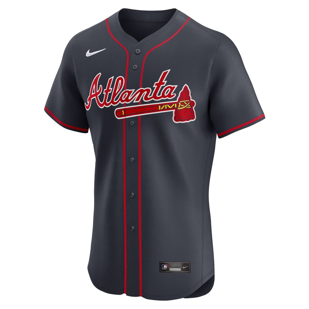 Atlanta Braves Ronald Acuña Jr. Nike Alternate Elite Jersey - Navy MLB Team Jersey Baseball Fan Apparel