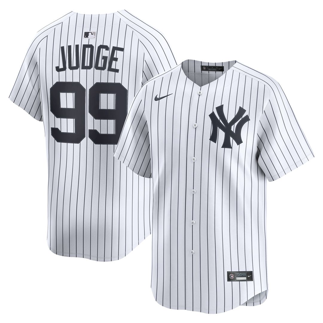 New York Yankees Aaron Judge Nike Home Limited Player Jersey - White MLB Team Jersey Baseball Fan Apparel