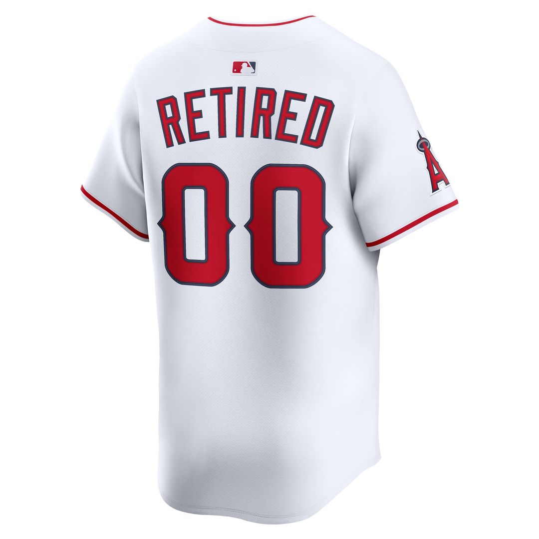 Los Angeles Angels Nike Home Limited Pick - A - Player Retired Roster Jersey - White MLB Team Jersey Baseball Fan Apparel