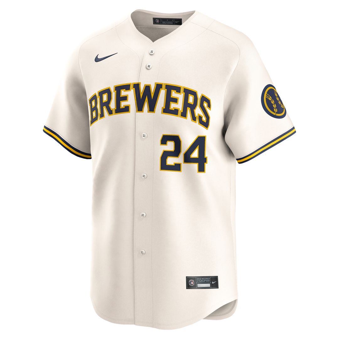 Milwaukee Brewers William Contreras Nike Home Limited Player Jersey - Cream MLB Team Jersey Baseball Fan Apparel
