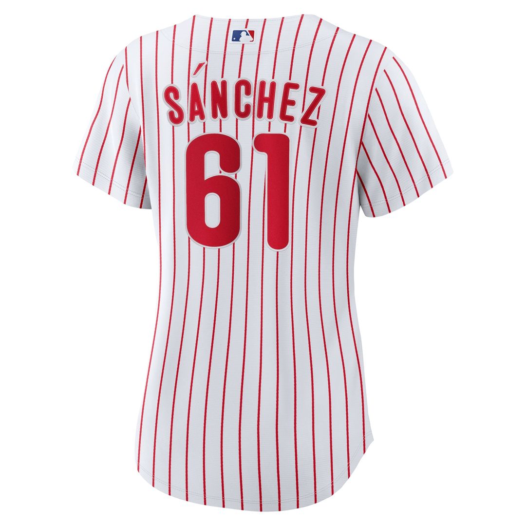 Philadelphia Phillies Cristopher Sanchez Nike Women's Home Replica Jersey - White MLB Team Jersey Baseball Fan Apparel