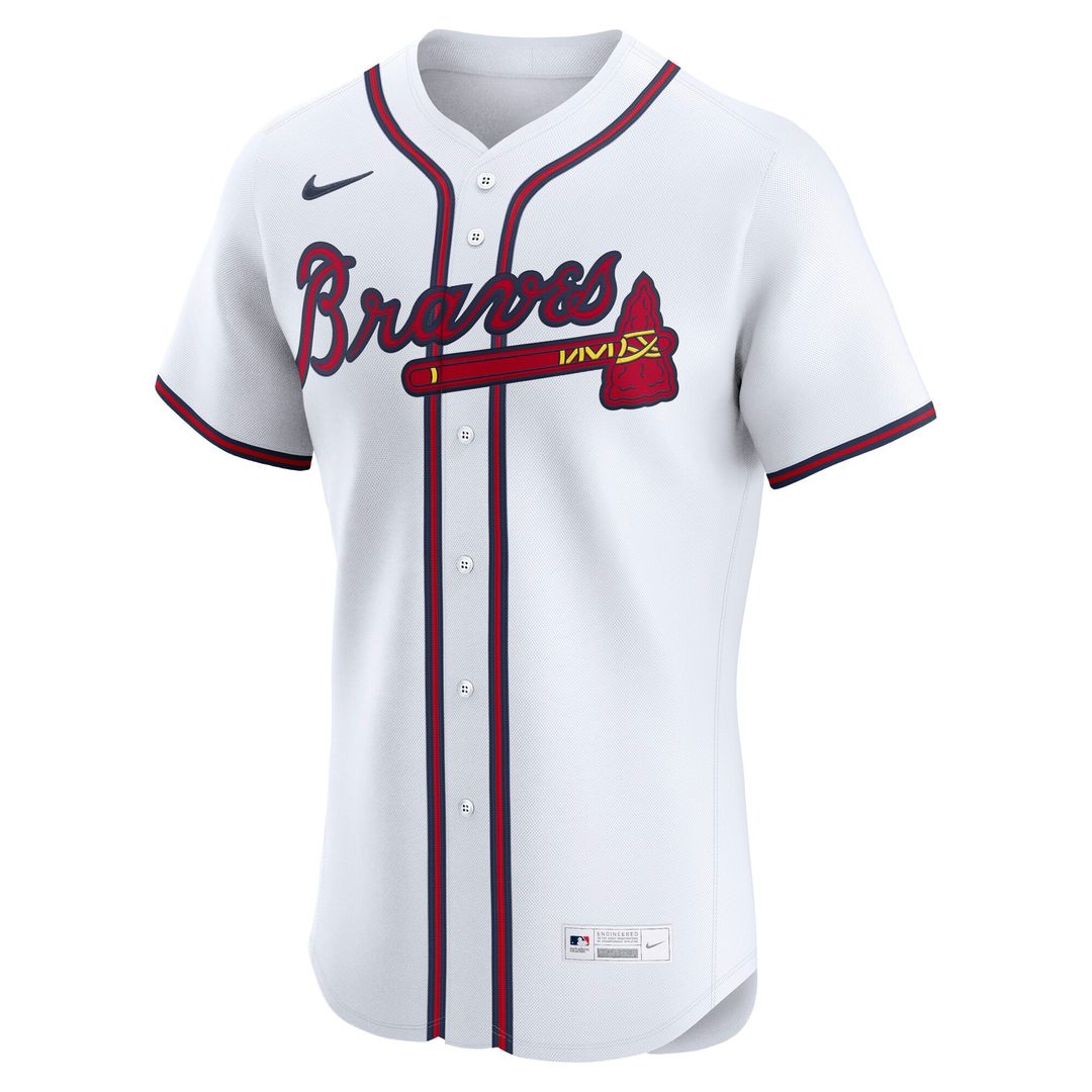 Atlanta Braves Nike Home Elite Jersey - White MLB Team Jersey Baseball Fan Apparel