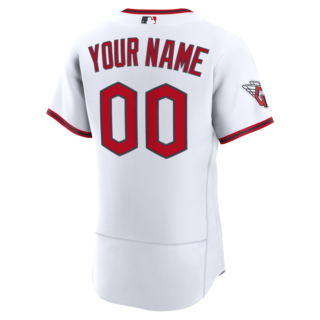 Cleveland Guardians Nike Home Authentic Custom Jersey - White MLB Team Jersey Baseball Fan Apparel