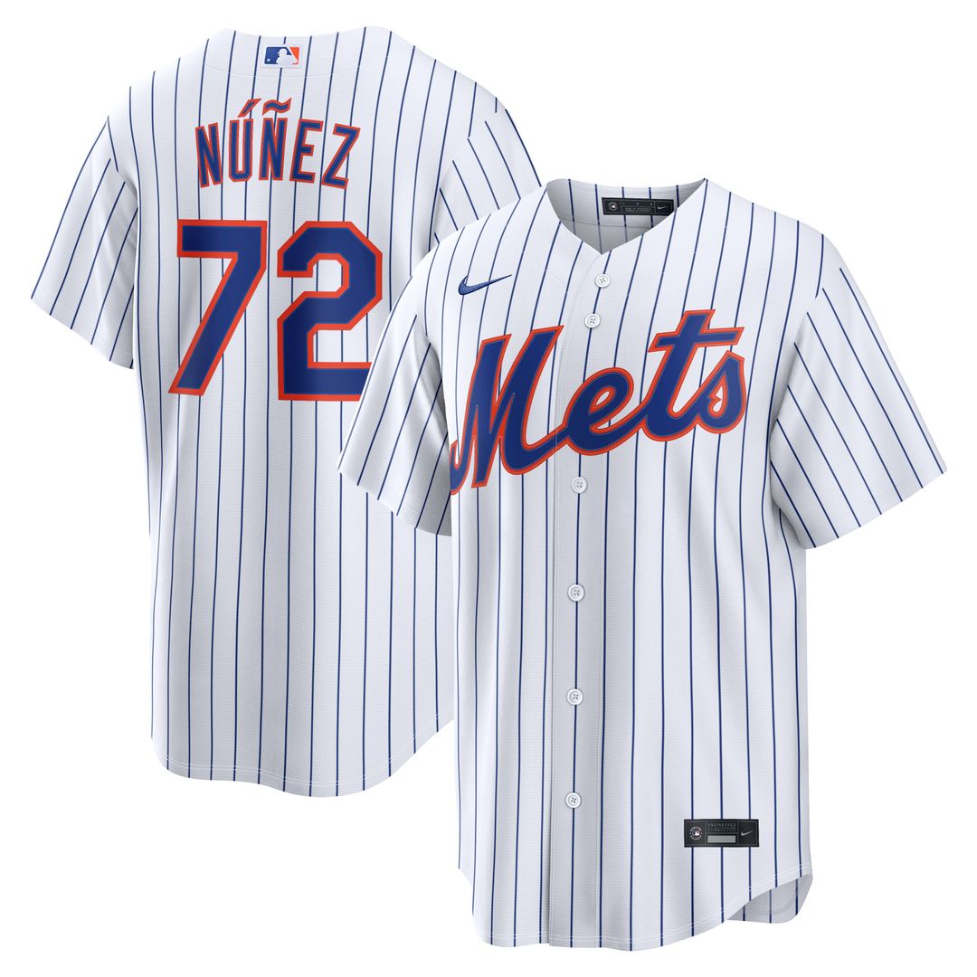New York Mets Dedniel Núñez Nike Home Replica Jersey - White MLB Team Jersey Baseball Fan Apparel