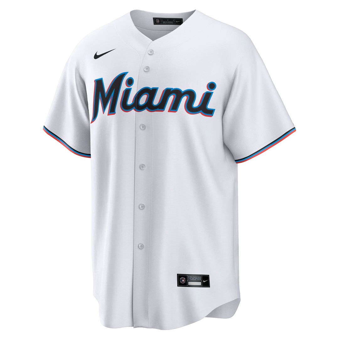 Miami Marlins Graham Pauley Nike Home Replica Jersey - White MLB Team Jersey Baseball Fan Apparel