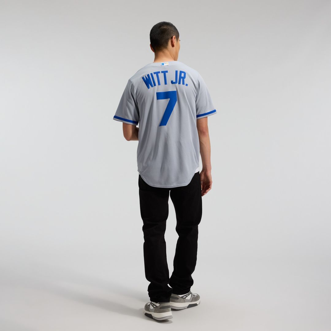 Kansas City Royals Bobby Witt Jr. Nike Road Replica Jersey - Gray MLB Team Jersey Baseball Fan Apparel