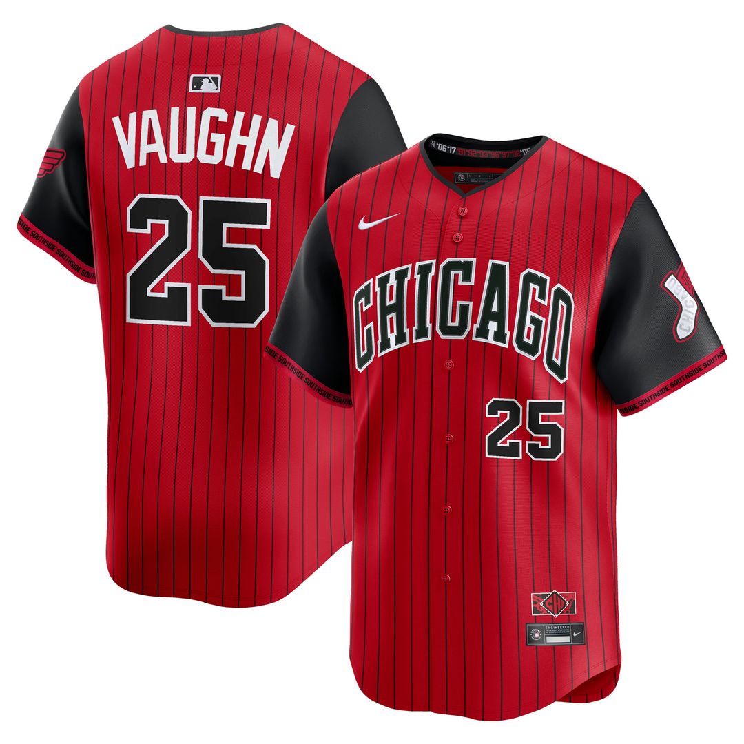 Chicago White Sox Andrew Vaughn Nike 2025 City Connect Limited Player Jersey - Red/Black MLB Team Jersey Baseball Fan Apparel