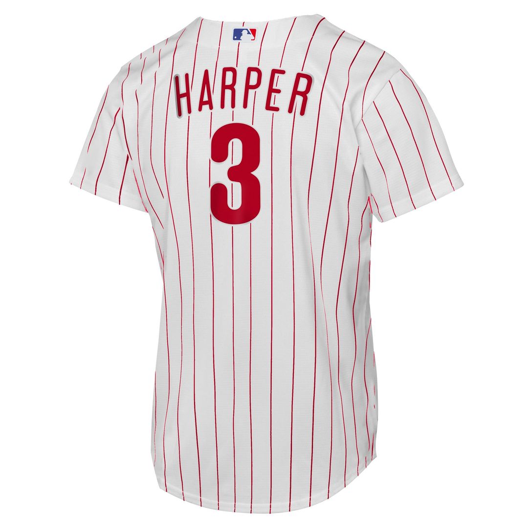 Philadelphia Phillies Bryce Harper Nike Youth Home Replica Player Jersey - White MLB Team Jersey Baseball Fan Apparel