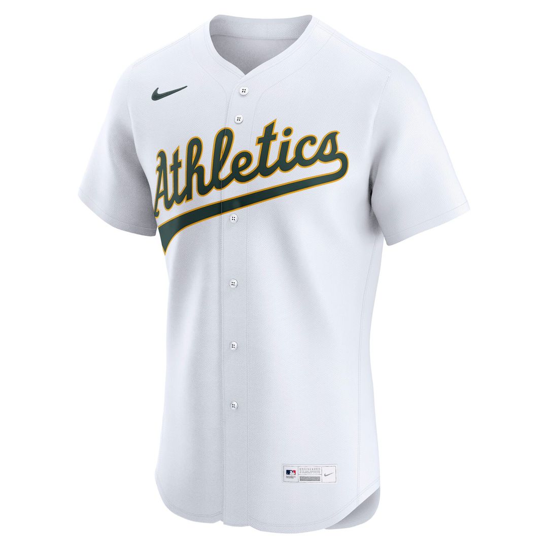 Athletics Nike Home Elite Jersey - White MLB Team Jersey Baseball Fan Apparel