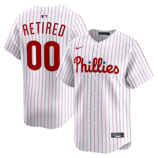Philadelphia Phillies Nike Home Limited Pick - A - Player Retired Roster Jersey - White MLB Team Jersey Baseball Fan Apparel