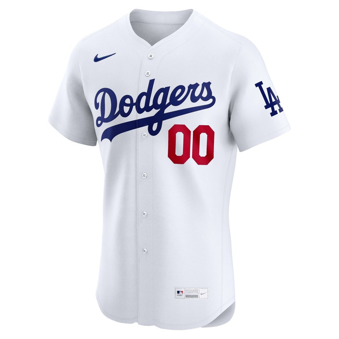 Los Angeles Dodgers Nike Home Elite Pick - A - Player Retired Roster Jersey - White MLB Team Jersey Baseball Fan Apparel