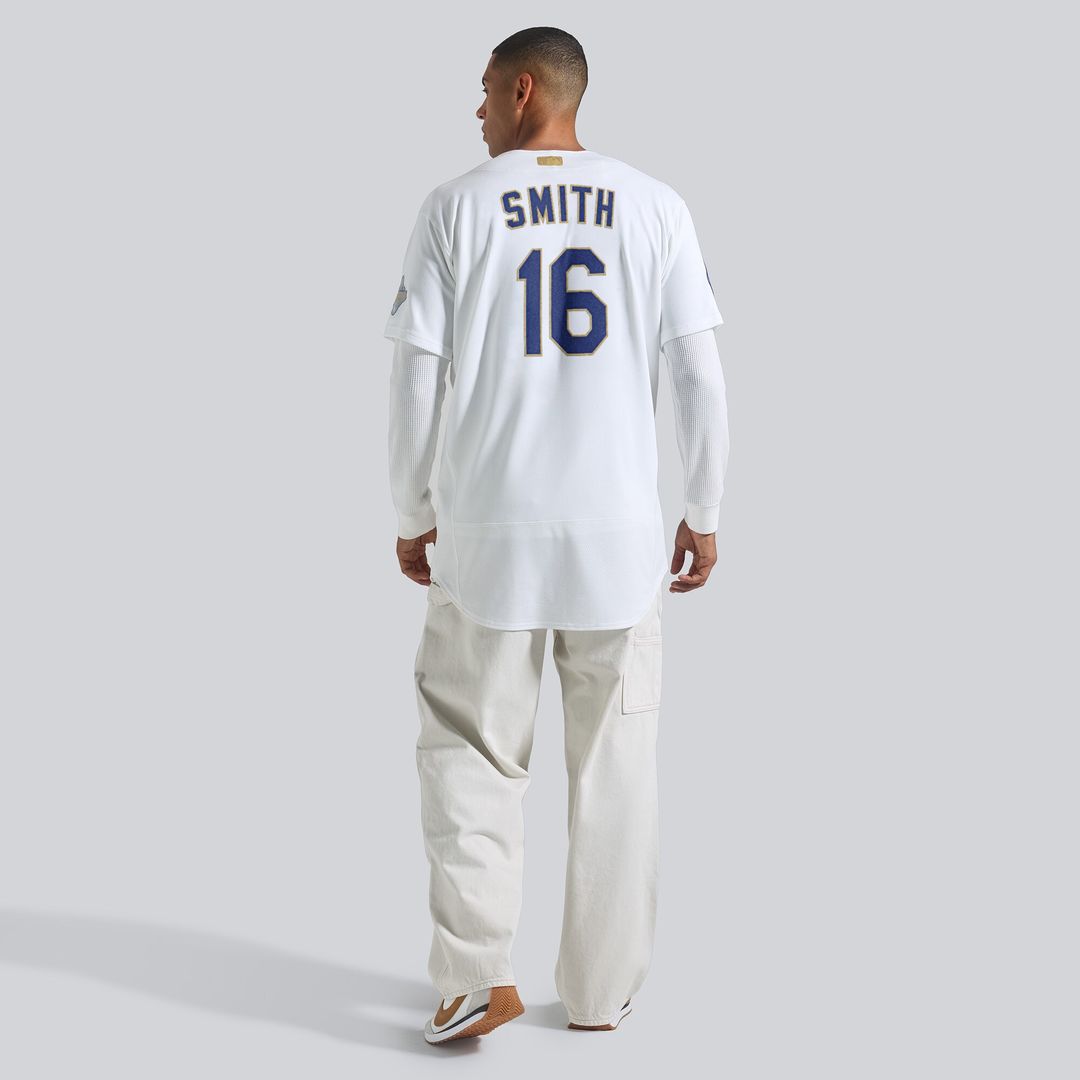 Los Angeles Dodgers Will Smith Nike 2026 Gold Collection Authentic Jersey - White MLB Team Jersey Baseball Fan Apparel