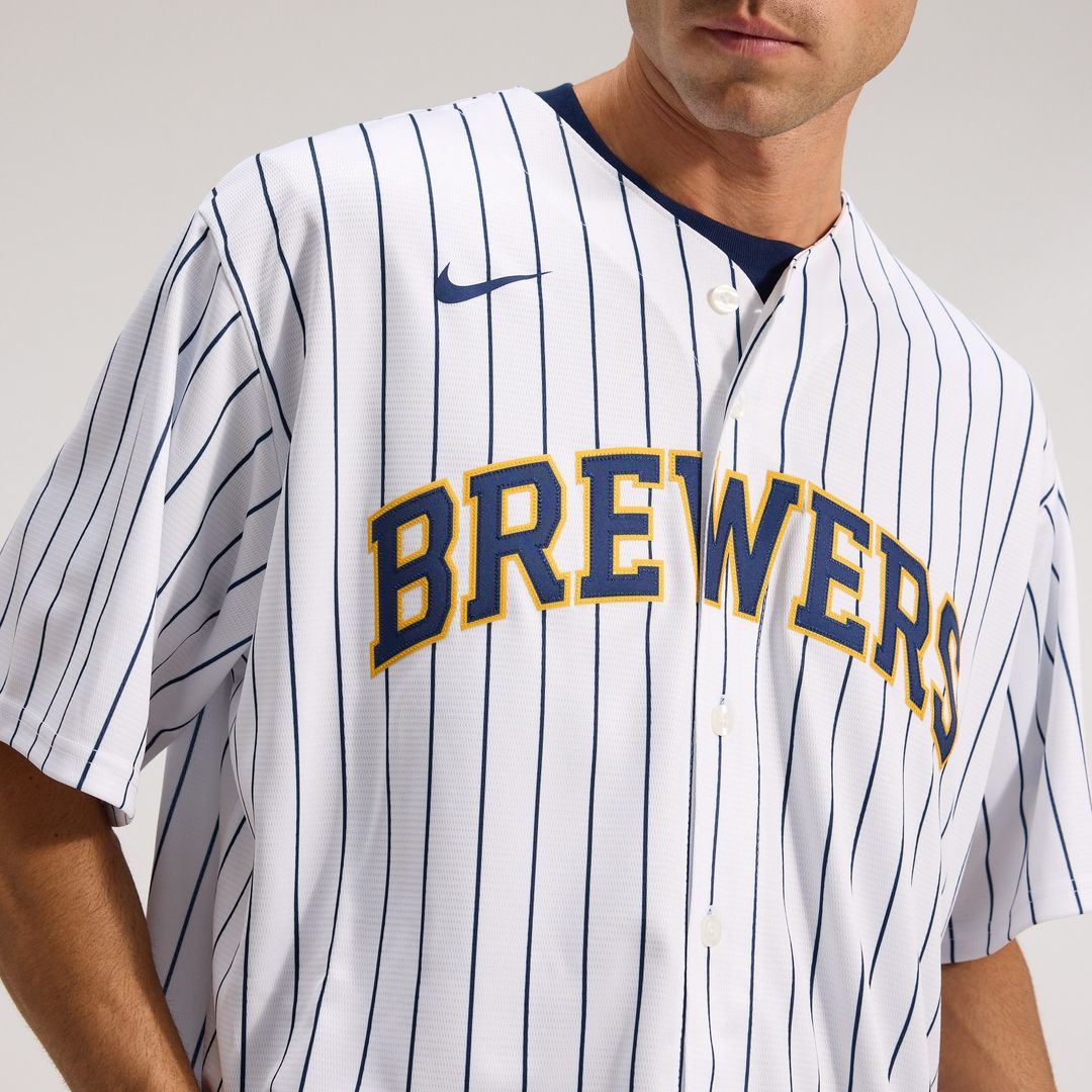 Milwaukee Brewers Christian Yelich Nike Alternate Replica Player Jersey - White MLB Team Jersey Baseball Fan Apparel