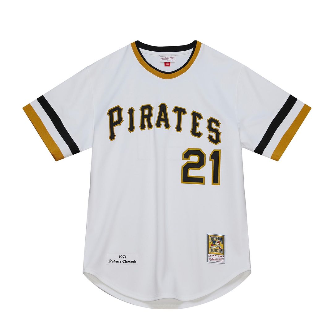 Pittsburgh Pirates Roberto Clemente Mitchell & Ness Cooperstown Authentic Jersey - White MLB Team Jersey Baseball Fan Apparel