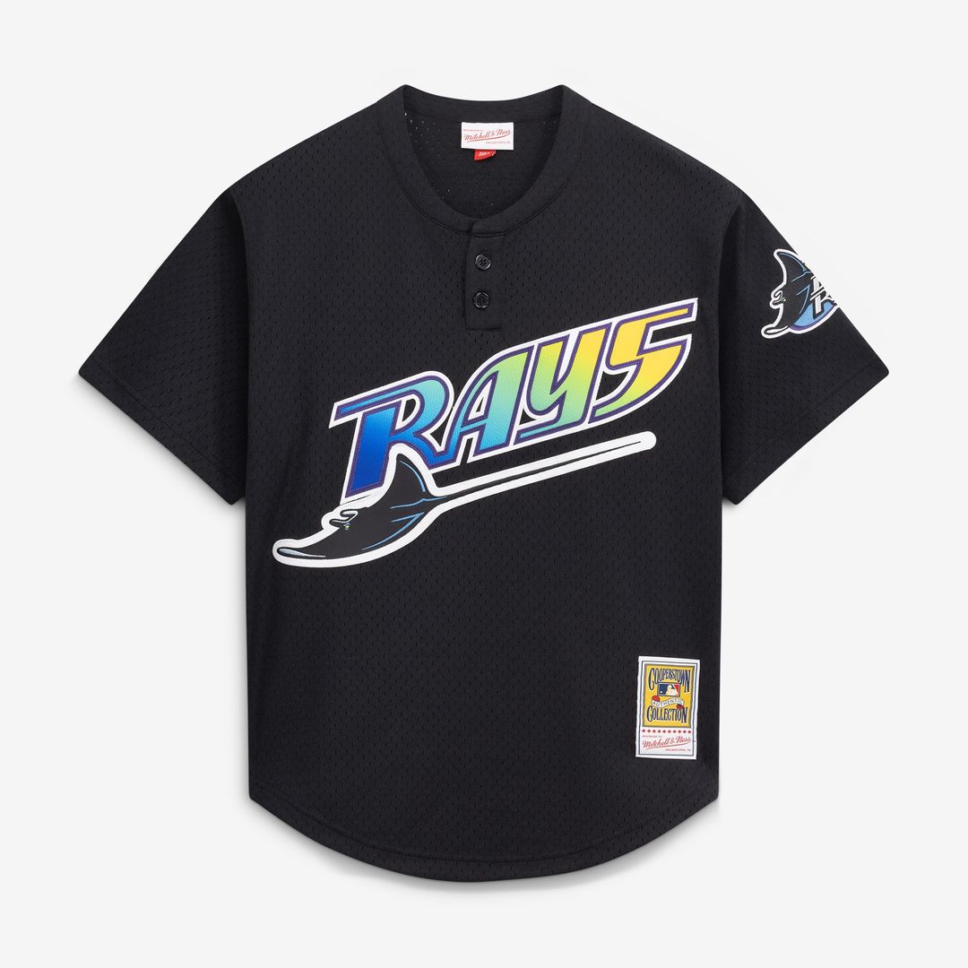Tampa Bay Rays Wade Boggs Mitchell & Ness Authentic Batting Practice Jersey - Black MLB Team Jersey Baseball Fan Apparel