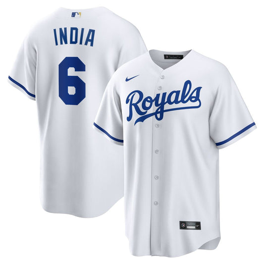 Kansas City Royals Jonathan India Nike Home Replica Player Jersey - White MLB Team Jersey Baseball Fan Apparel