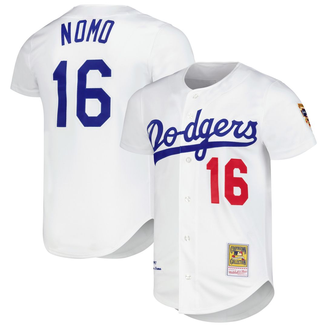 Los Angeles Dodgers Hideo Nomo Mitchell & Ness Cooperstown Authentic Jersey - White MLB Team Jersey Baseball Fan Apparel