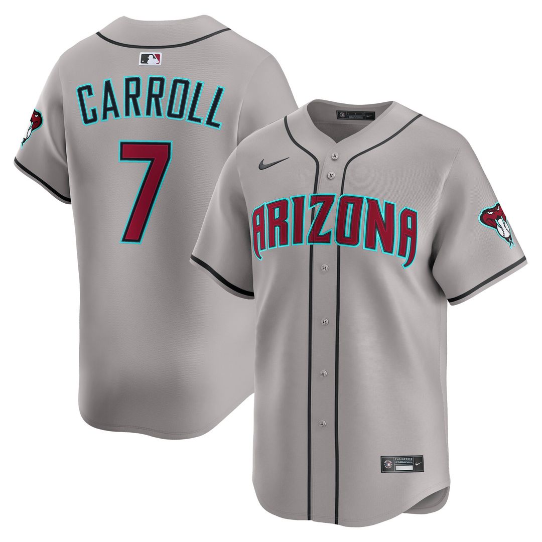 Arizona Diamondbacks Corbin Carroll Nike Road Limited Player Jersey - Gray MLB Team Jersey Baseball Fan Apparel