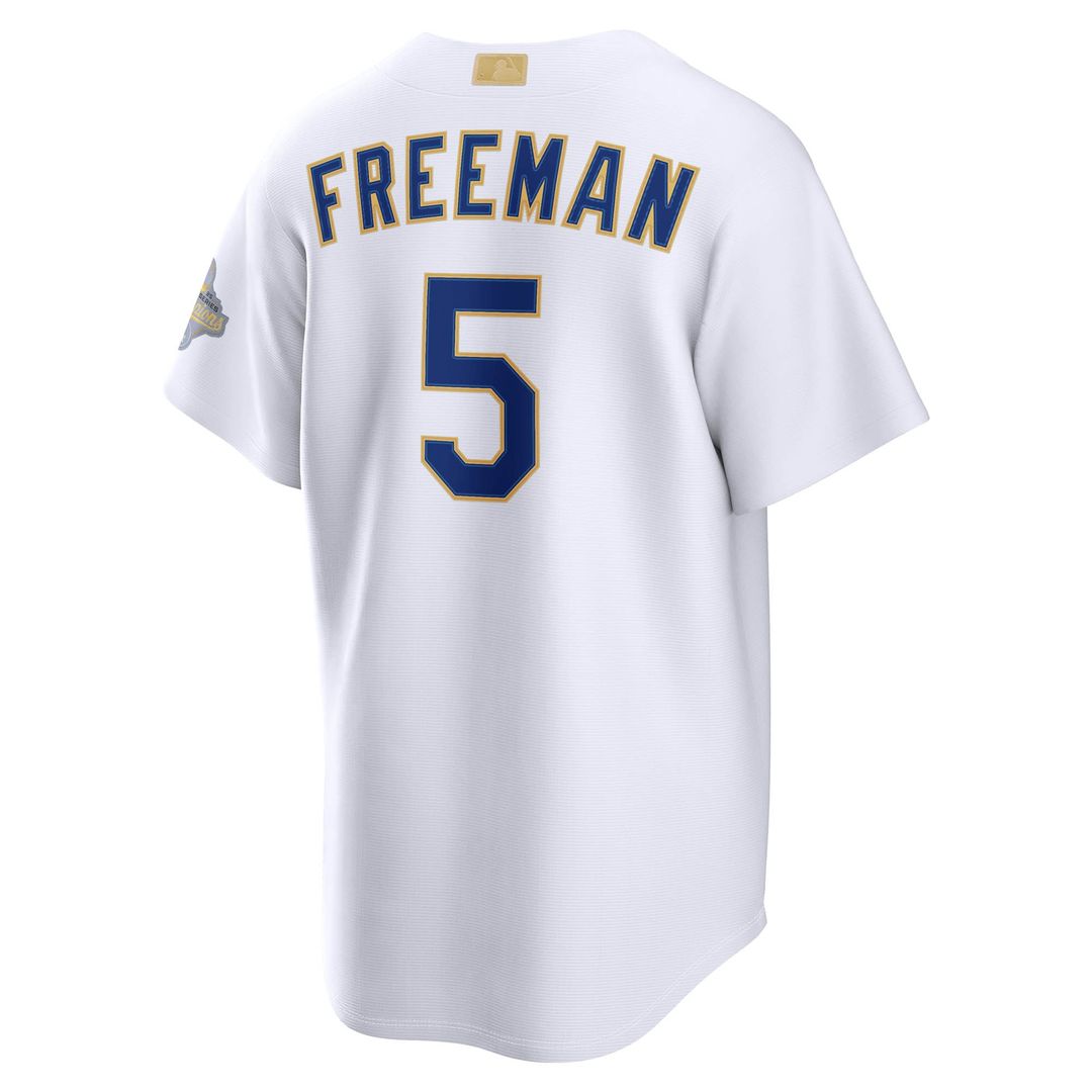 Los Angeles Dodgers Freddie Freeman Nike 2026 Gold Collection Stadium Jersey - White MLB Team Jersey Baseball Fan Apparel