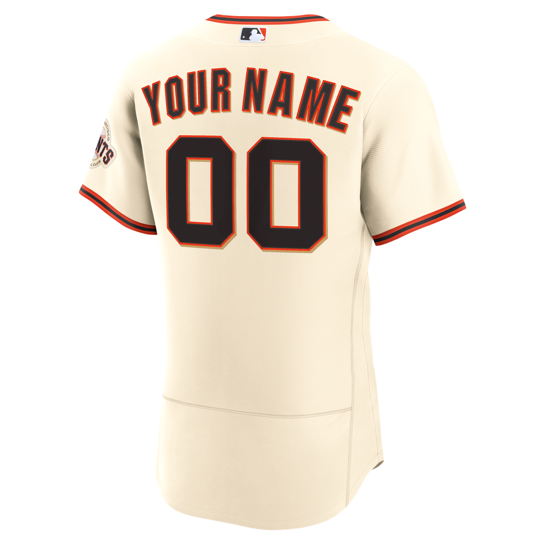 San Francisco Giants Nike Home Authentic Custom Jersey - Cream MLB Team Jersey Baseball Fan Apparel