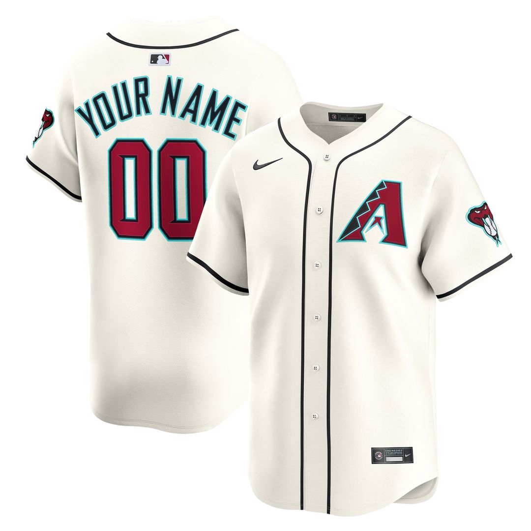 Arizona Diamondbacks Nike Youth Home Custom Limited Jersey - White MLB Team Jersey Baseball Fan Apparel