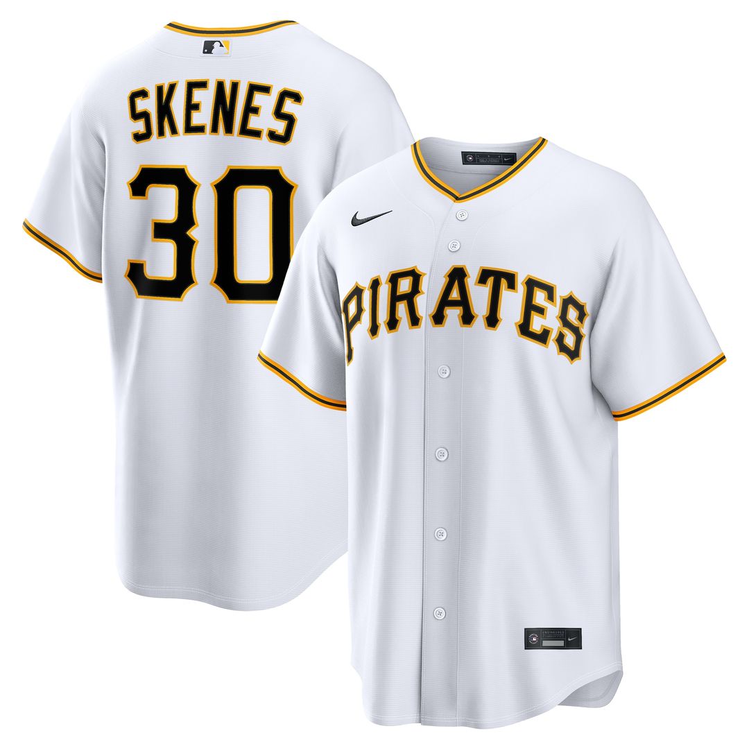 Pittsburgh Pirates Paul Skenes Nike Home Replica Jersey - White MLB Team Jersey Baseball Fan Apparel