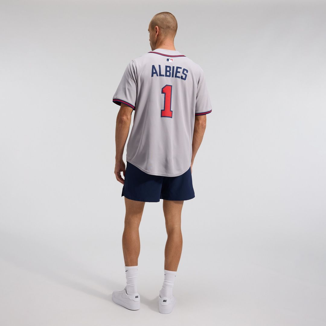 Atlanta Braves Ozzie Albies Nike Road Limited Player Jersey - Gray MLB Team Jersey Baseball Fan Apparel