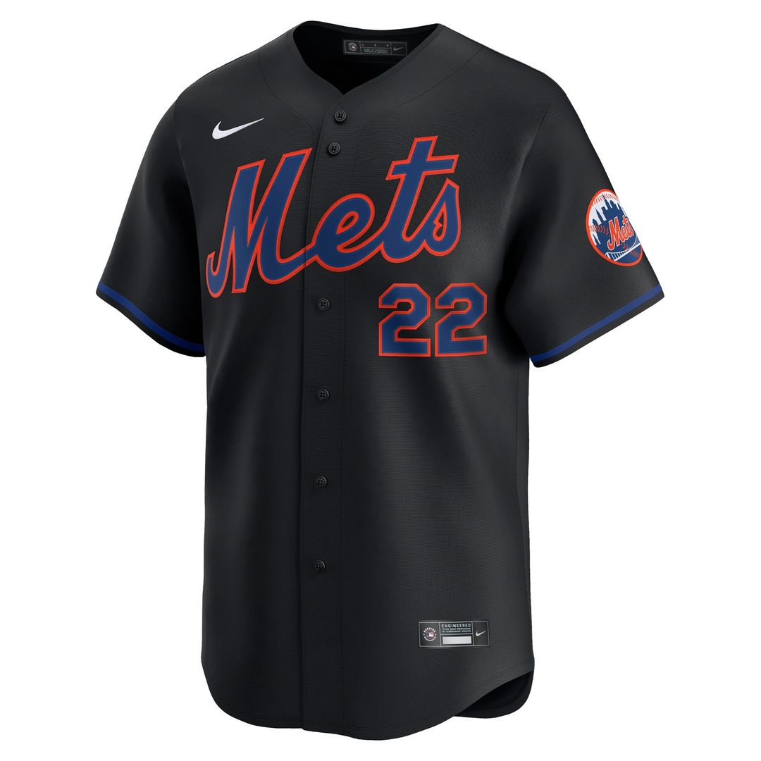 New York Mets Juan Soto Nike Alternate Limited Jersey - Black MLB Team Jersey Baseball Fan Apparel