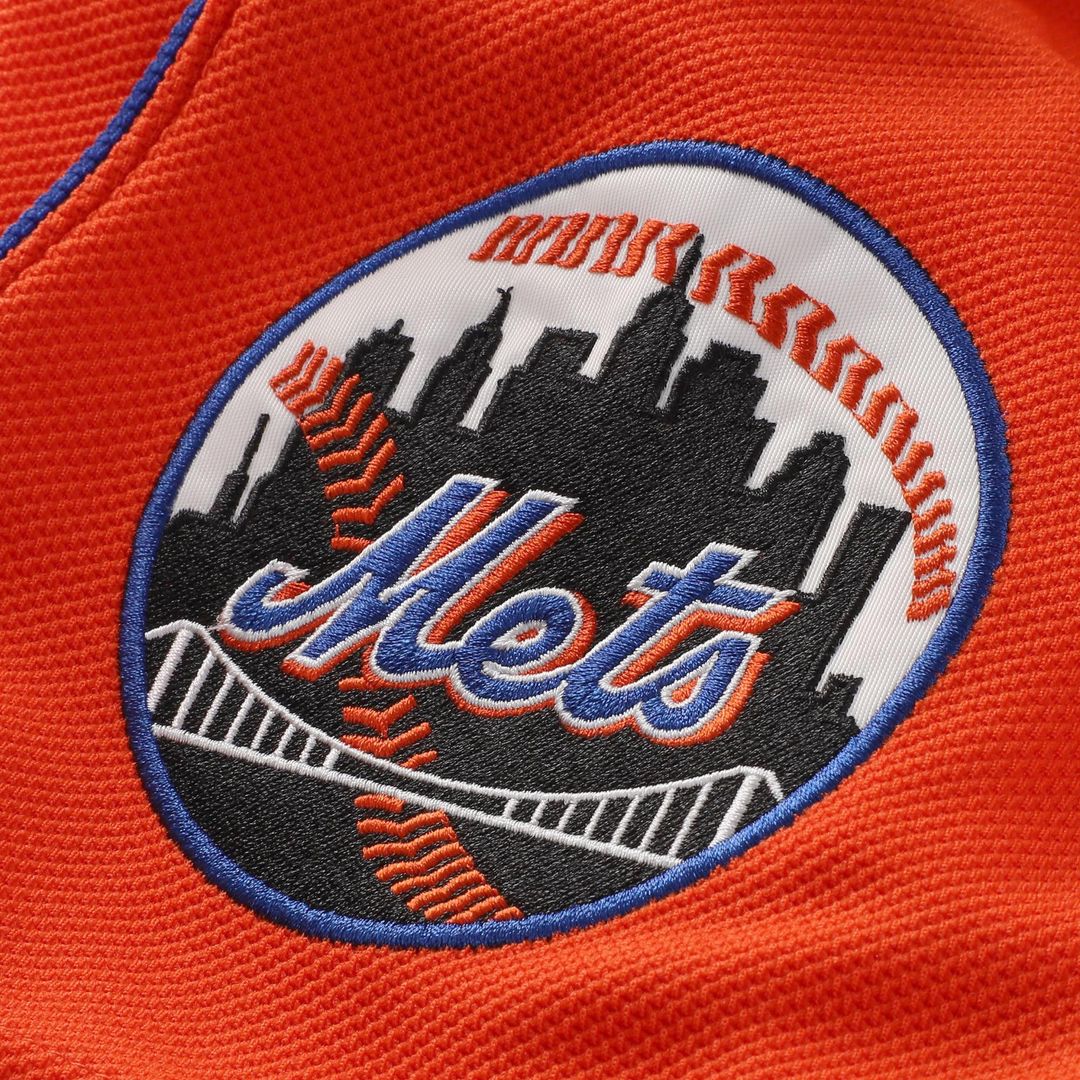 New York Mets Mike Piazza Mitchell & Ness Cooperstown Mesh Batting Practice Button - Up Jersey - Orange MLB Team Jersey Baseball Fan Apparel