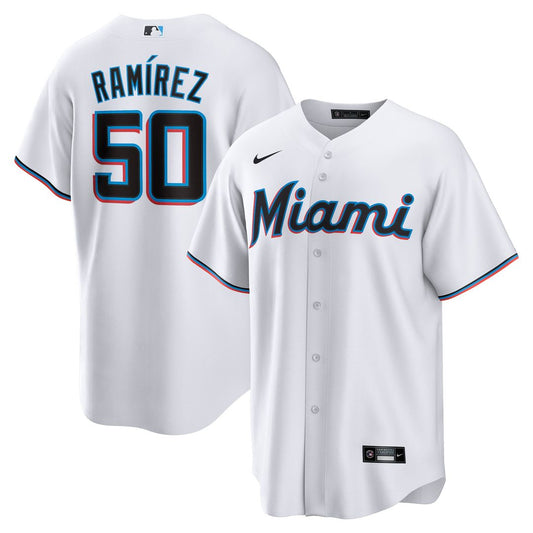 Miami Marlins Agustín Ramírez Nike Home Replica Jersey - White MLB Team Jersey Baseball Fan Apparel
