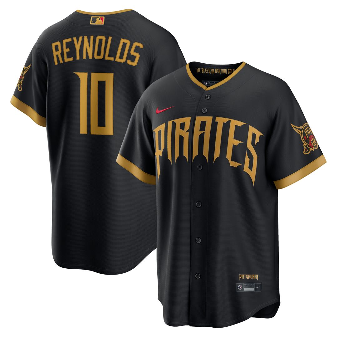 Pittsburgh Pirates Bryan Reynolds Nike 2026 City Connect Stadium Jersey - Black MLB Team Jersey Baseball Fan Apparel