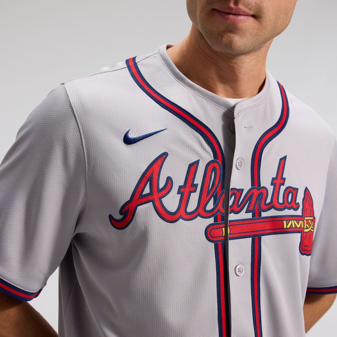 Atlanta Braves Ozzie Albies Nike Road Limited Player Jersey - Gray MLB Team Jersey Baseball Fan Apparel