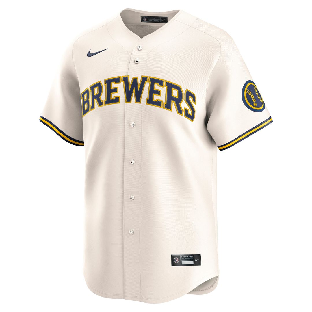 Milwaukee Brewers Nike Home Limited Jersey - Cream MLB Team Jersey Baseball Fan Apparel