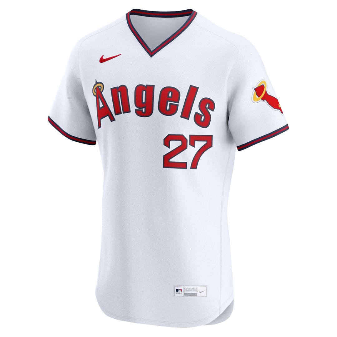 Los Angeles Angels Mike Trout Nike Alternate 2 Elite Jersey - White MLB Team Jersey Baseball Fan Apparel