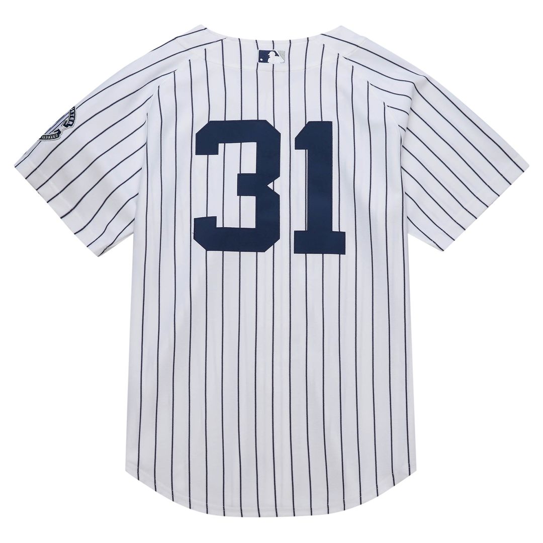 New York Yankees Ichiro Suzuki Mitchell & Ness 2014 Cooperstown Authentic Throwback Jersey - White MLB Team Jersey Baseball Fan Apparel