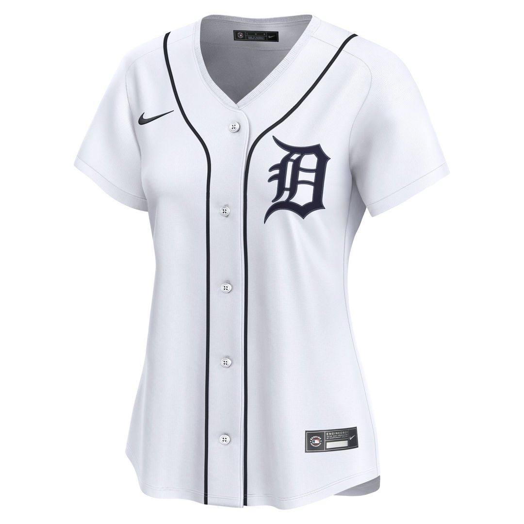 Detroit Tigers Nike Women's Home Limited Custom Jersey - White MLB Team Jersey Baseball Fan Apparel