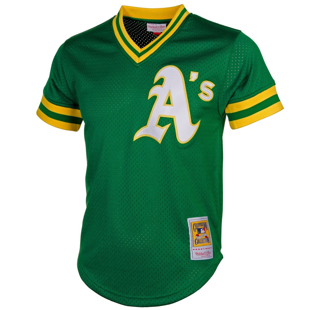 Athletics Reggie Jackson Mitchell & Ness Authentic Batting Practice Jersey - Green MLB Team Jersey Baseball Fan Apparel