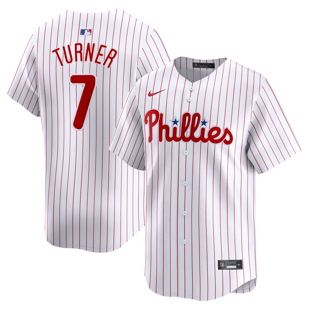 Philadelphia Phillies Trea Turner Nike Youth Home Limited Player Jersey - White MLB Team Jersey Baseball Fan Apparel