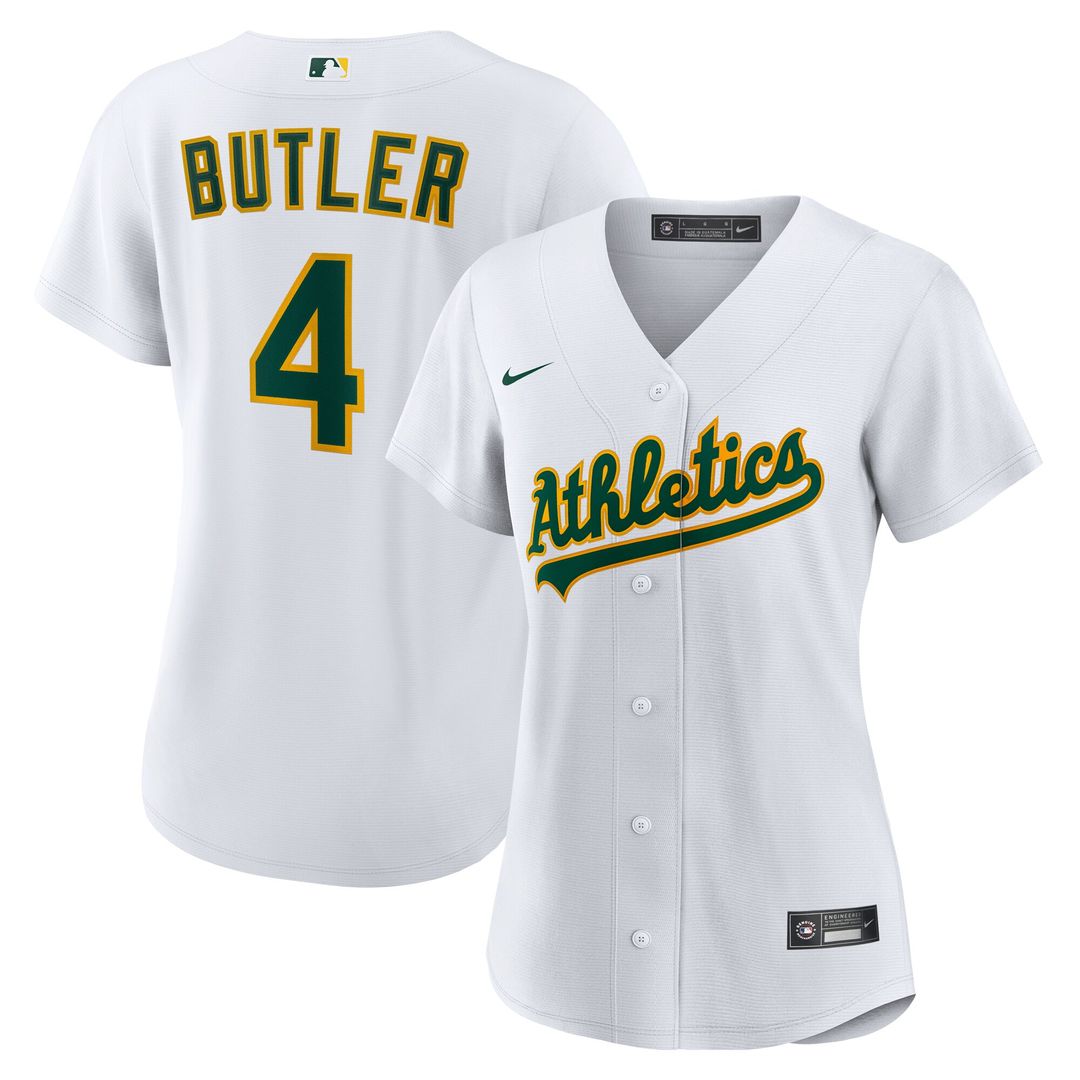 Athletics Lawrence Butler Nike Women's Home Replica Jersey - White MLB Team Jersey Baseball Fan Apparel