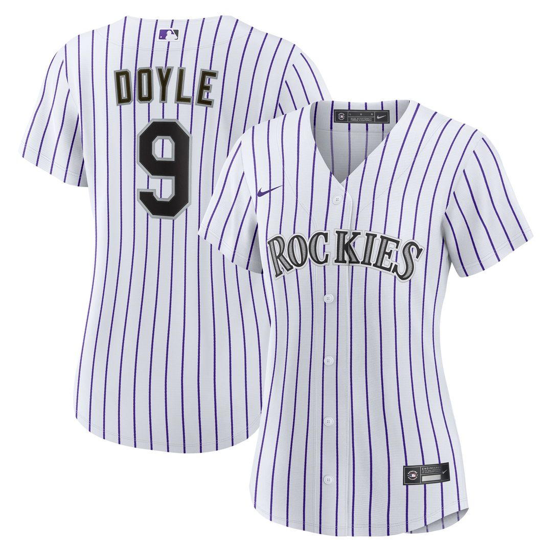 Colorado Rockies Brenton Doyle Nike Women's Home Replica Jersey - White MLB Team Jersey Baseball Fan Apparel