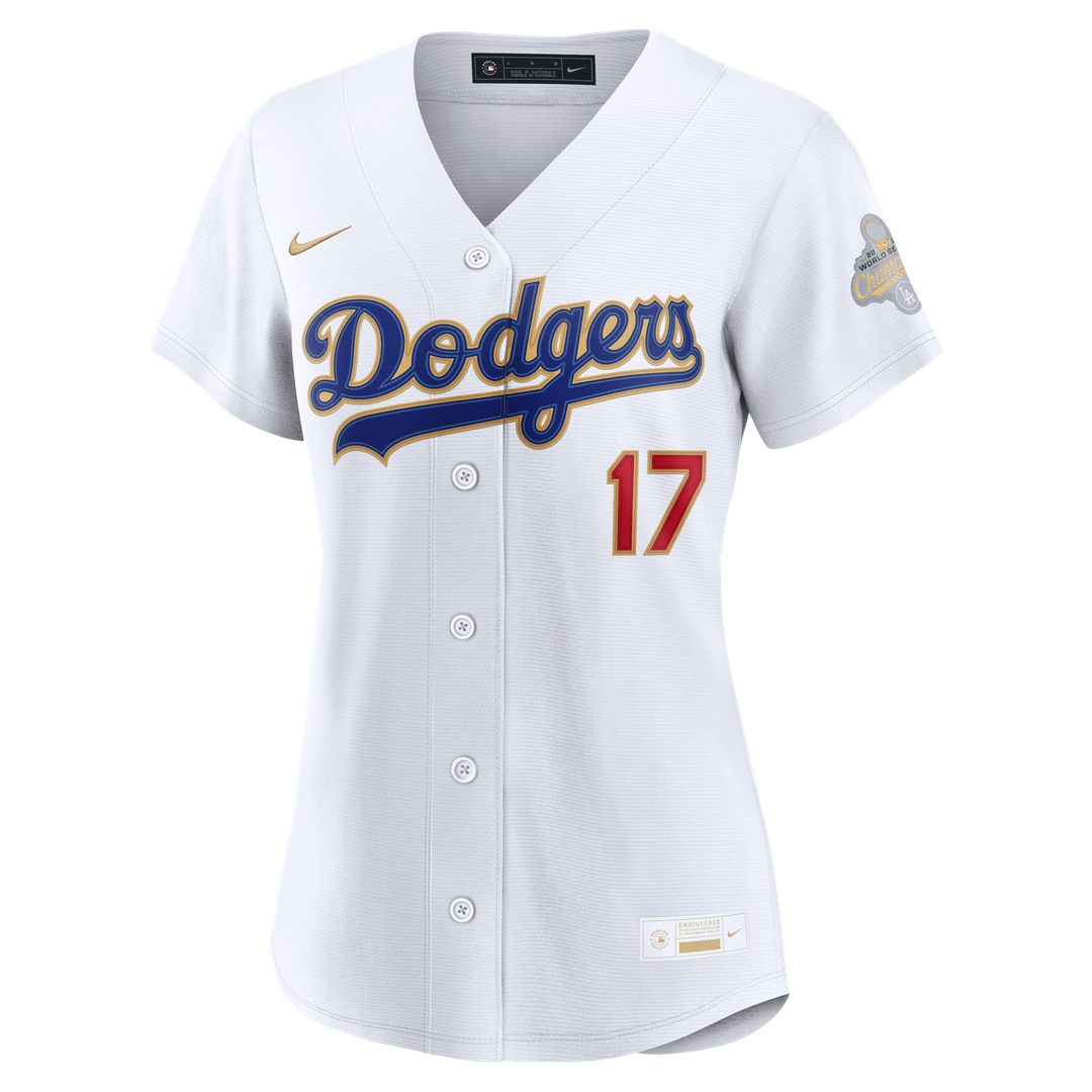 Los Angeles Dodgers Shohei Ohtani Nike Women's 2026 Gold Collection Stadium Jersey - White MLB Team Jersey Baseball Fan Apparel