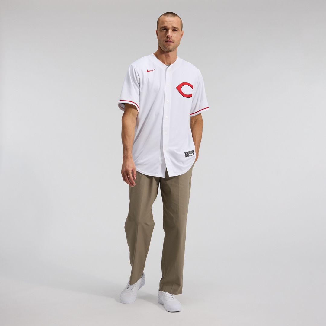 Cincinnati Reds Elly De La Cruz Nike Alternate 2 Replica Jersey - White MLB Team Jersey Baseball Fan Apparel