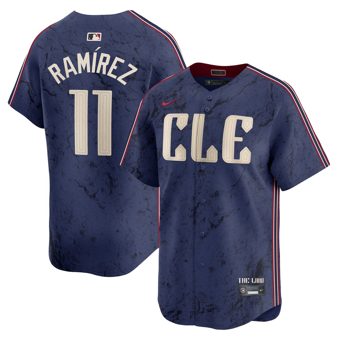 Cleveland Guardians José Ramírez Nike City Connect Limited Player Jersey - Navy MLB Team Jersey Baseball Fan Apparel